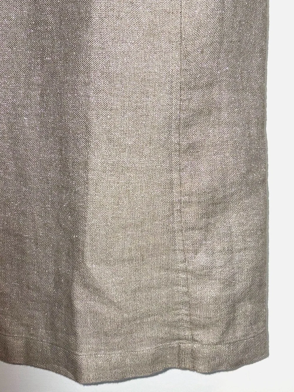 Eileen Fisher M Metallic Shimmer Tunic Dress Champagne Wheat Pockets